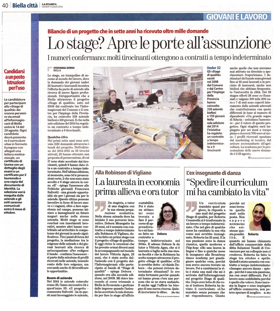 Stage di qualità