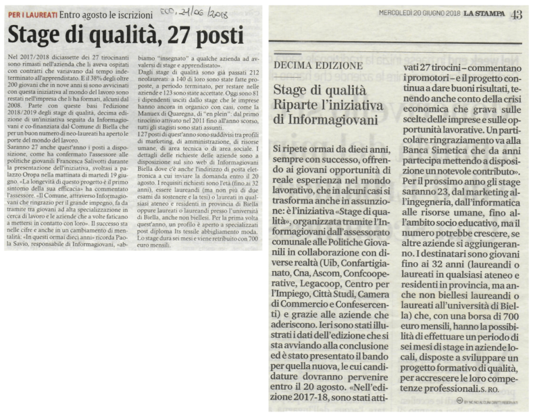 Rassegna stampa 17 agosto 2018